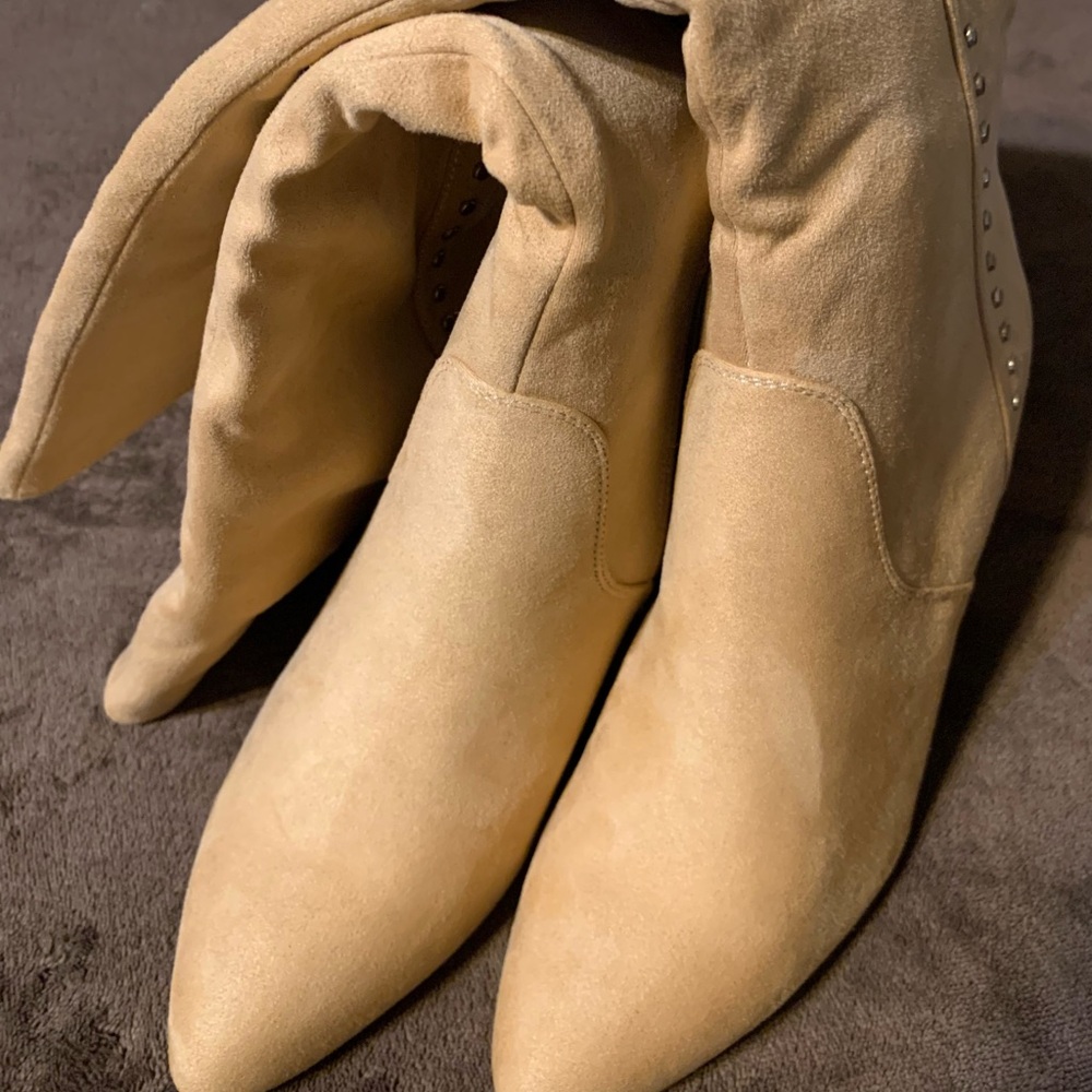 Light Tan Heel Boots size 8